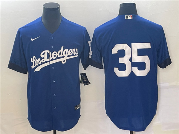 Los Angeles Dodgers #35 Cody Bellinger Royal City Connect Cool Base Stitched Jersey